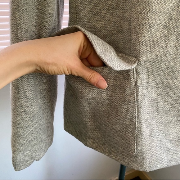 EVAN PICONE Women's Light Gray Wool Blazer Button Up Size 4 - Picture 5 of 9